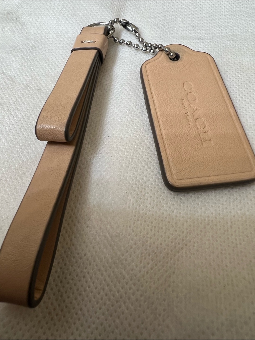 Coach 2 piece Leather Tag & Coach Chain